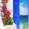 Traditional Greek Door On Mykonos Island Greece paint by numbers