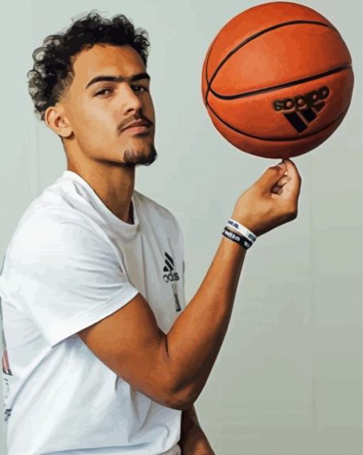 Trae Young Basketball Player paint by numbers