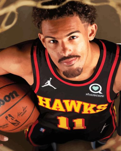 Trae Young paint by numbers