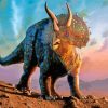 Triceratops Art paint by numbers