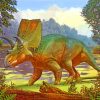 Triceratops Dinausor paint by numbers