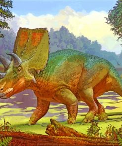 Triceratops Dinausor paint by numbers