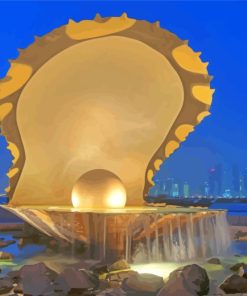 The Pearl Fountain In Doha paint by numbers