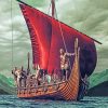 Viking Ship paint by numbers