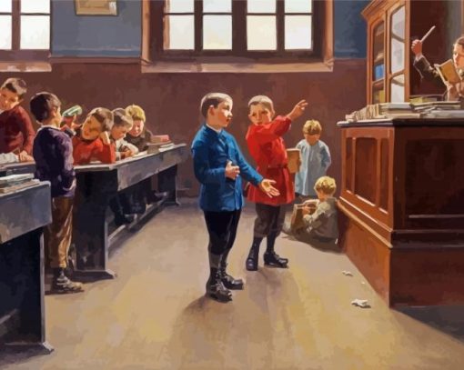 Vintage School paint by numbers