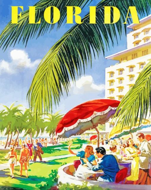 Vintage Florida paint by numbers