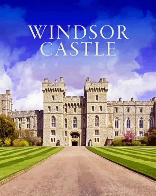 Windsor Castle Poster paint by numbers