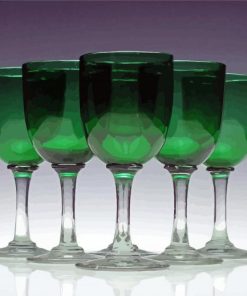 Wine Green Glasses paint by numbers