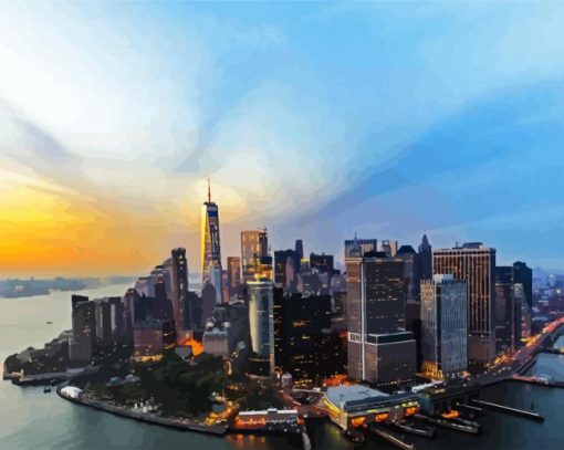 World Trade Center Skyline paint by numbers