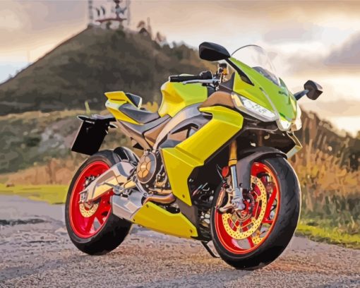 Yellow Aprilia RS 660 paint by numbers