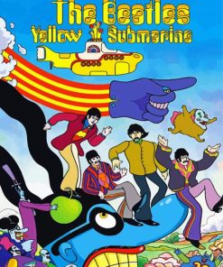 Yellow Submarine Poster paint by number