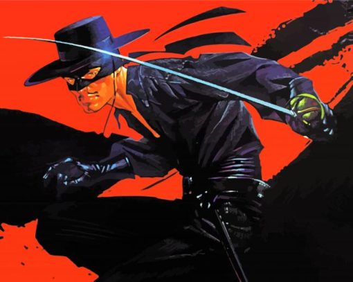 Zorro Hero paint by numbers