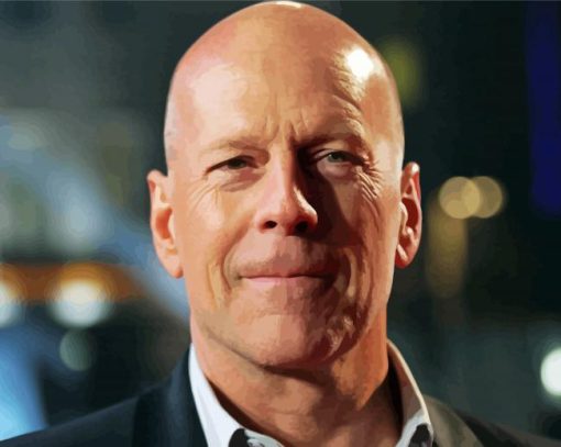 Actor Bruce Willis paint by number