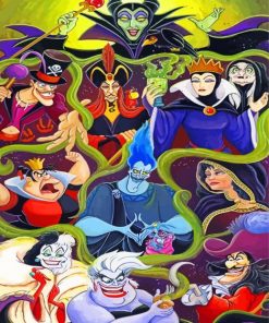 Aesthetic Disney Villains paint by number