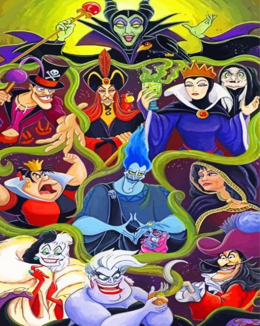 Aesthetic Disney Villains paint by number