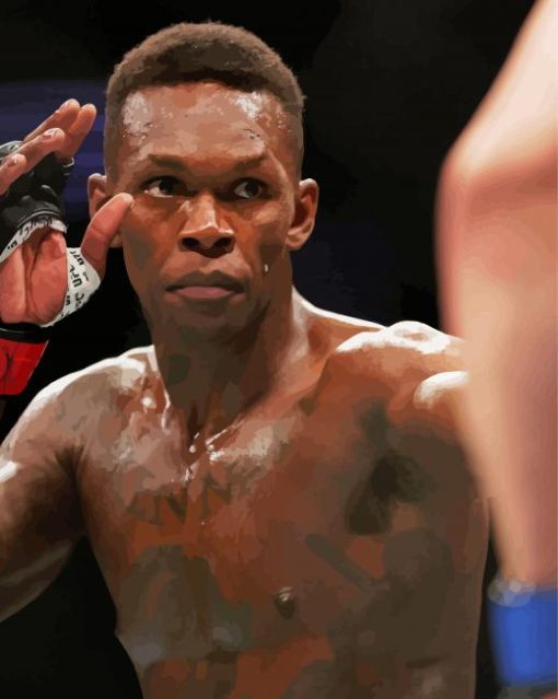 Aesthetic Israel Adesanya MMA Fighter paint by number