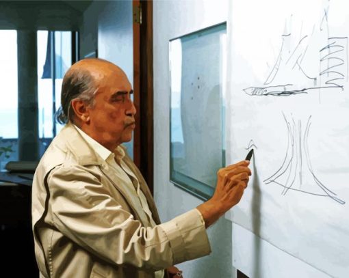 Oscar Niemeyer paint by numbers