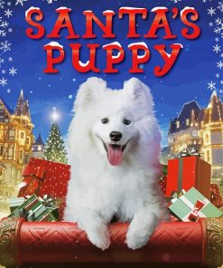 Aesthetic Santa Puppy paint by number