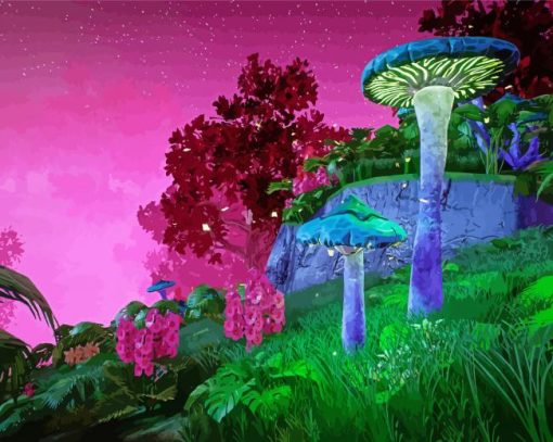 Aesthetic Fantasy Forest paint by number