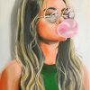 Girl With Bubble Gum paint by numbers