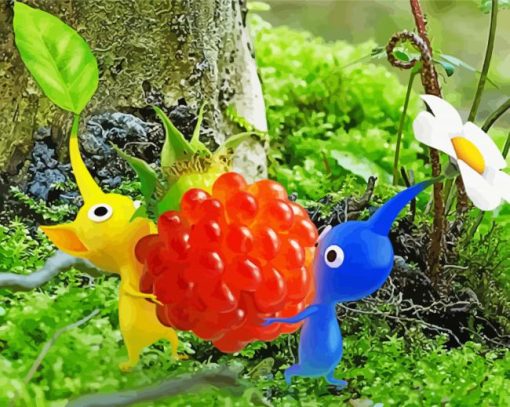 Aesthetic Pikmin paint by number