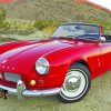 Aesthetic Red Triumph Spitfire paint by number