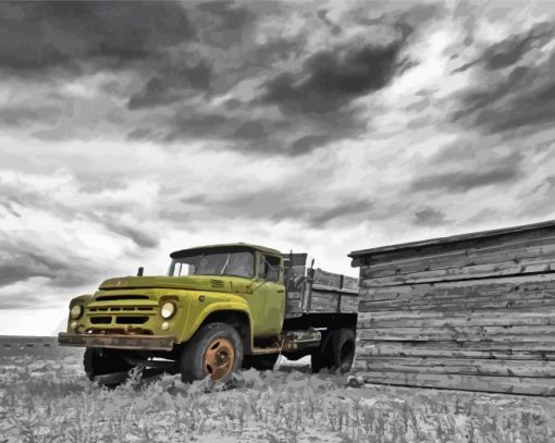 Truck In Desert paint by numbers