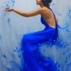 Woman With Blue Dress paint by numbers