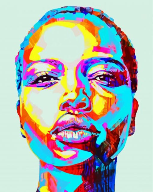 African Girl Pop Art paint by numbers