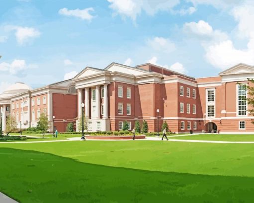 Alabama University Building paint by numbers