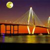 Arthur Ravenel Bridge At Night paint by numbers