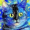 Artistic Cat Van Gogh paint by number