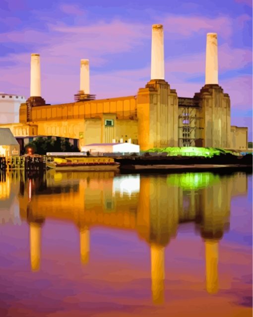 Battersea Power Station Reflection paint by numbers