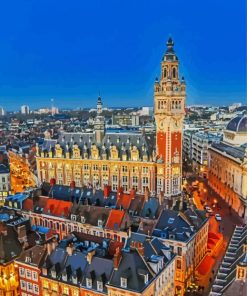 Belfry Of The Lille Town Hall paint by numbers