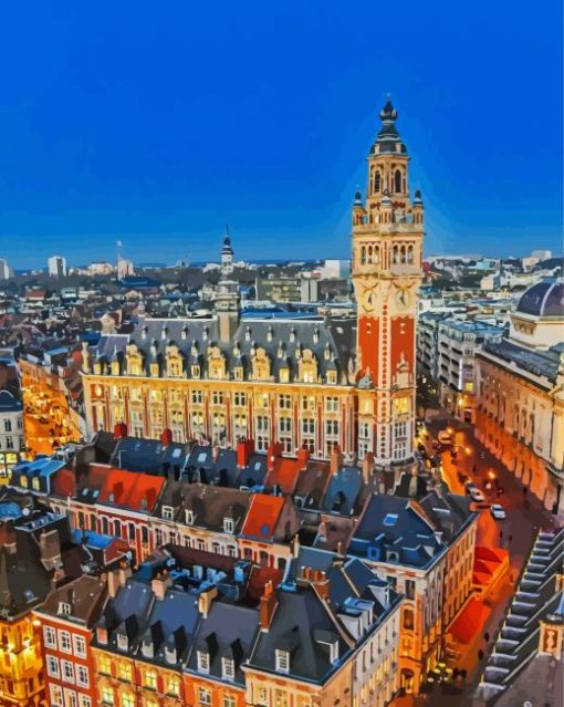 Belfry Of The Lille Town Hall paint by numbers