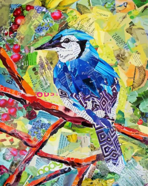 Bird Collage paint by numbers