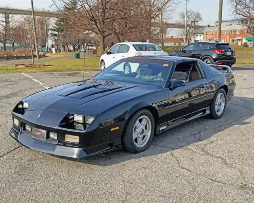 Black 1991 Camaro paint by number