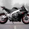 Black Aprilia Motorcycle paint by numbers