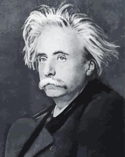 Black And White Edvard Grieg paint by number