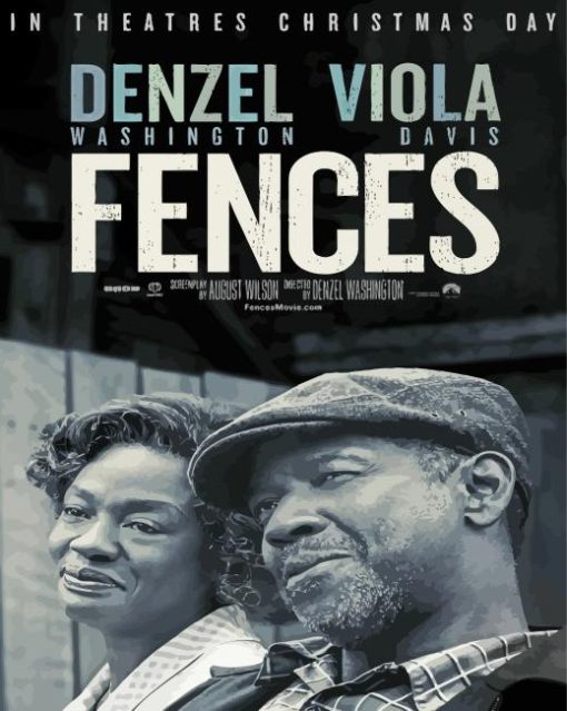 Black And White Fences Movie Poster paint by numbers