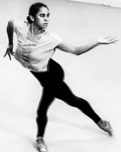 Black And White Misty Copeland Art paint by number