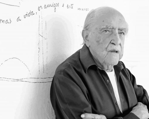 Black And White Oscar Niemeyer paint by numbers