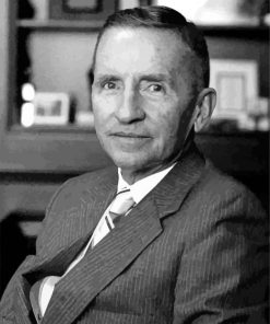 Black And White Ross Perot paint by numbers