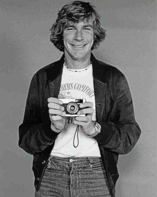 Black And White James Hunt paint by numbers