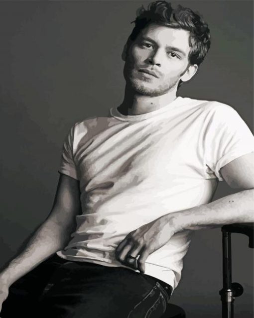 Black And White Joseph Morgan paint by numbers