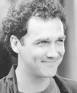 Black And White Young Norm Macdonald paint by numbers