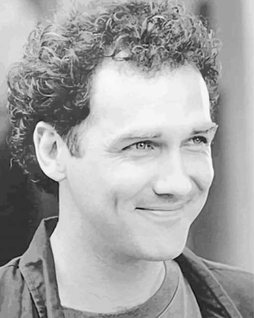 Black And White Young Norm Macdonald paint by numbers