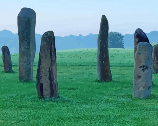 Black Standing Stones paint by numbers