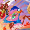 Cartoon Roadrunner And Coyote paint by numbers