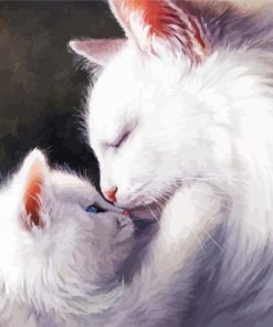 Cat Mother And Her Baby Kitten Art paint by numbers